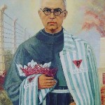 Wierny i niezłomny święty Maksymilian Maria grafika
